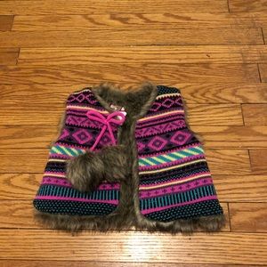 NWT Baby Girl Faux Fur Vest - Size 6-18 M